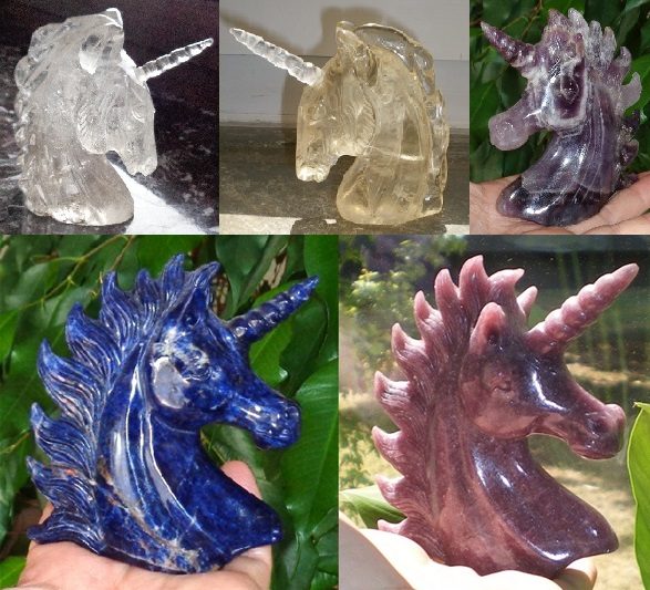 Einhorn Bergkristall Citrin Amethyst Einhorn Bergkristall Citrin Amethyst